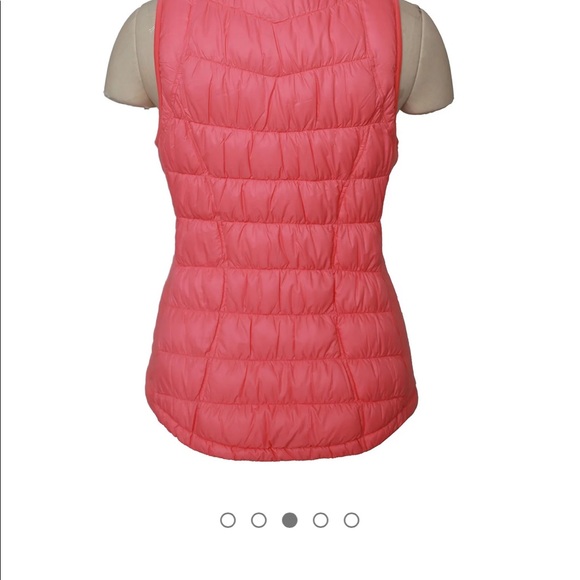 Tangerine lightweight shirring down zip puffer vest - Picture 4 of 4